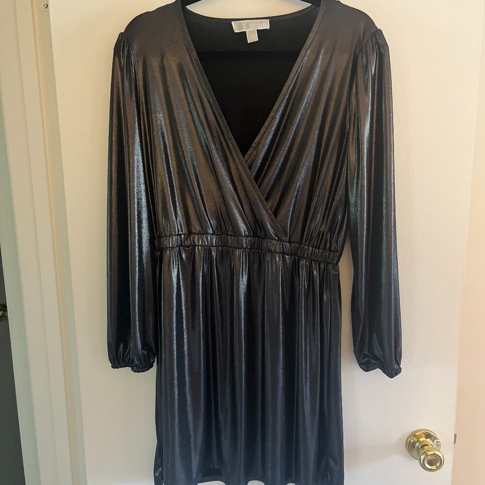 Michael Kors silver/black metallic dress
